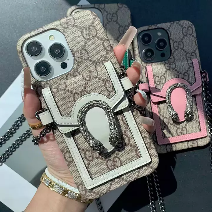 グッチGucci ブランド iphone16pro/16/16promaxケース チェーン